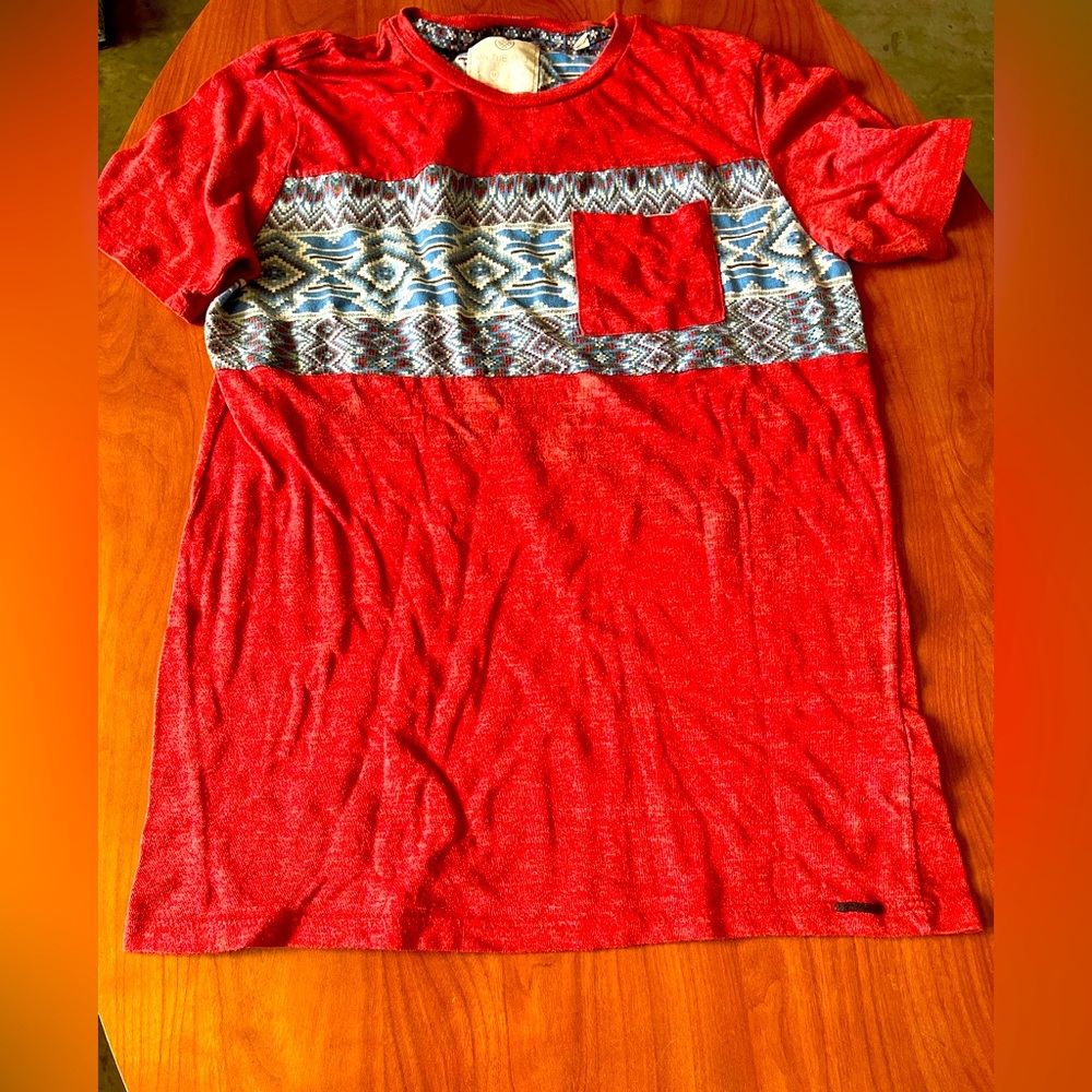 Red Graphic T-Shirt with Pocket